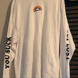 Long sleeve unhappy t-shirt